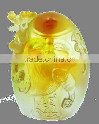 manjushri Bodhisattva buddhism statue liuli colored glaze wholesale