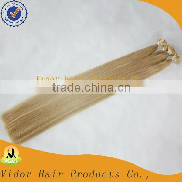20inch Indian Double Drawn Nail Tip Remy Hair Extension