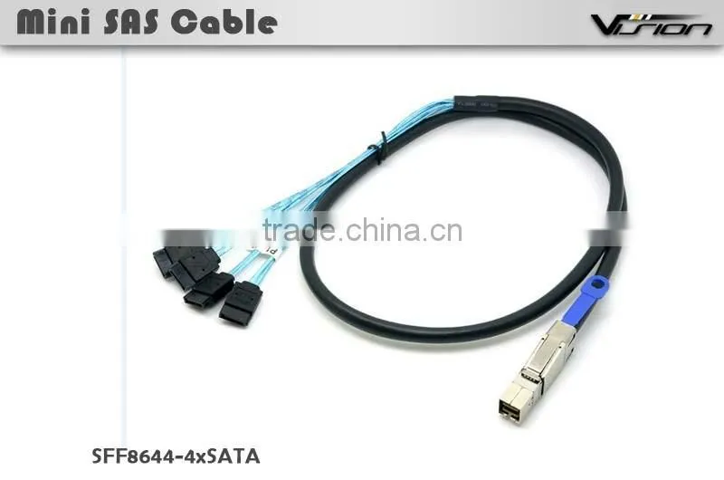 1 Meter external Mini SAS HD SFF-8644 to 4 X SATA Cable