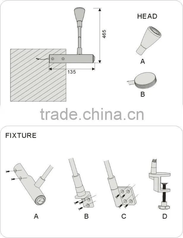 1w flexible led reading light