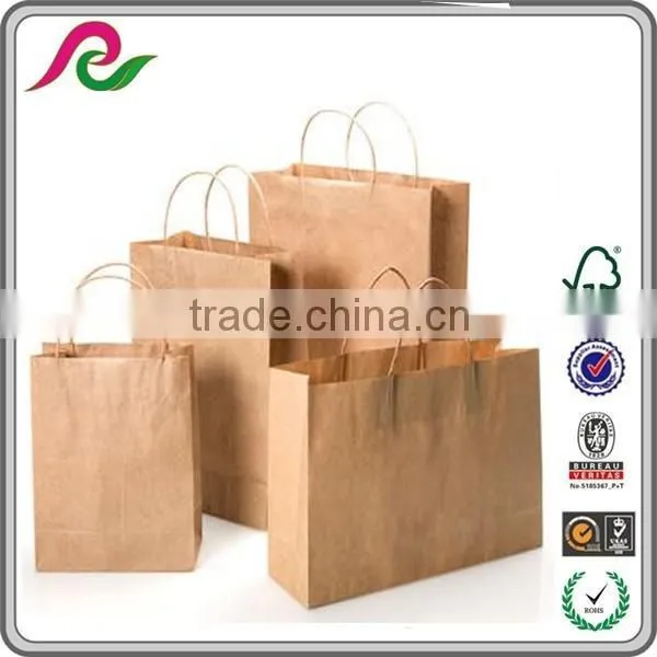 kraft paper shopping bags with twisted handle paper bag