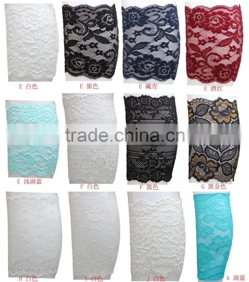 Fashion Crochet Knitted Leg Warmers Boot Cover Lace Trim Legging Sock
