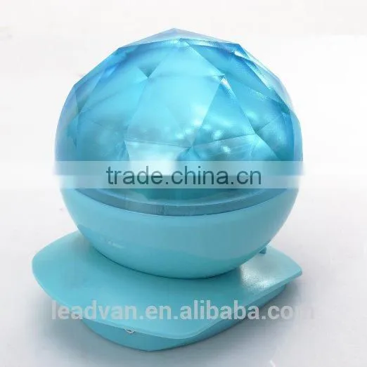 The Aurora Borealis Colored Diamonds LED Projector Color Changing Night Light Speaker