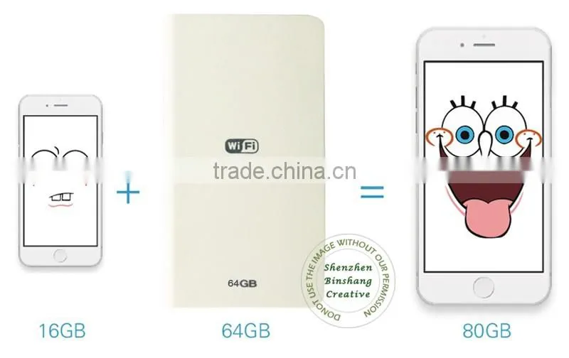 Newest Wi-Fi USB Flash Drive 32GB,64GB Capacity Wireless U Disk for iphone for ipad for Samsung