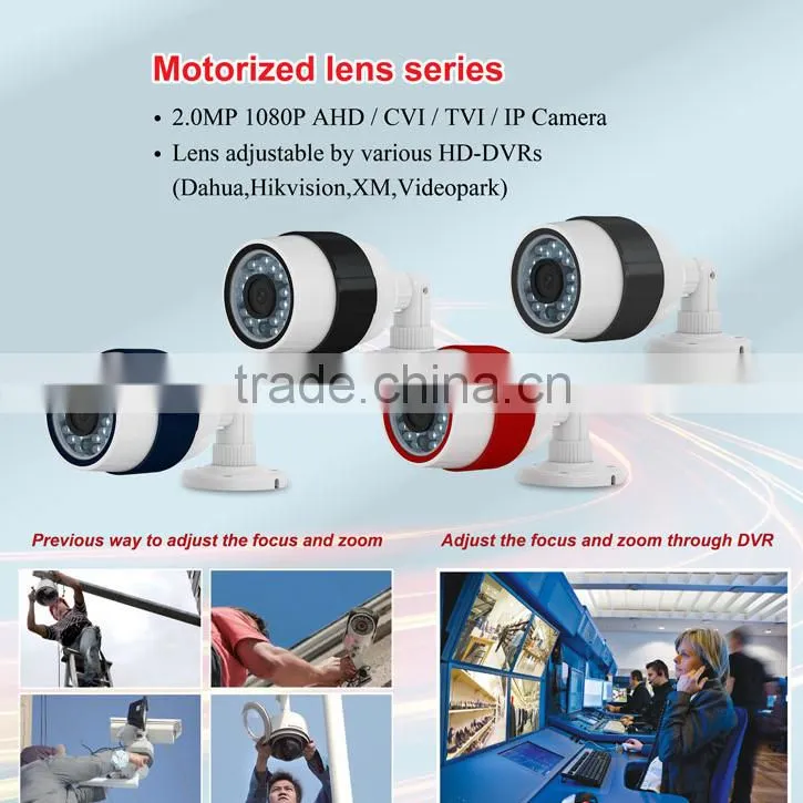 720p/1080p 1.0/2.0 Megapixel ultra-low stream motorized lens IP66 wifi ip camera with 32g SD card, support cloud storage