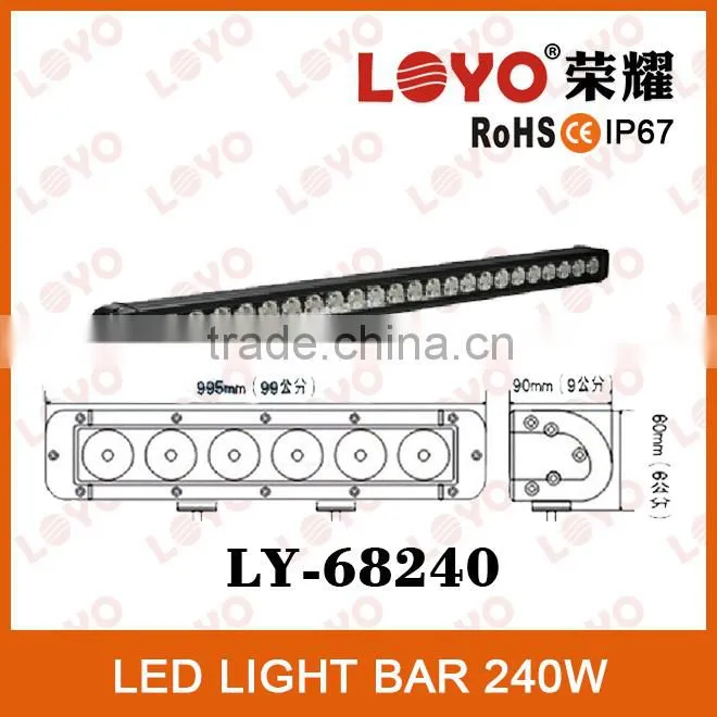 39.1 inch led light bar for vehicles IP67 LOYO 240W led driving bars