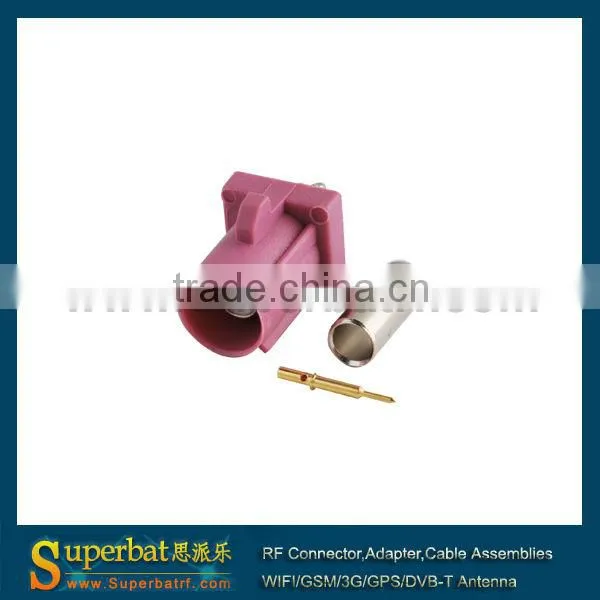 Fakra crimp Plug connector Key Code H Violet