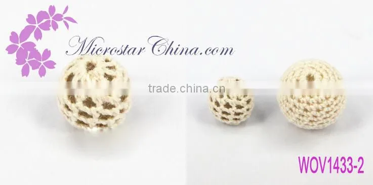 WOV1433 Handmade 14mm IN Stock DIY Ball Woven Beads Crochet Knitting For Sales