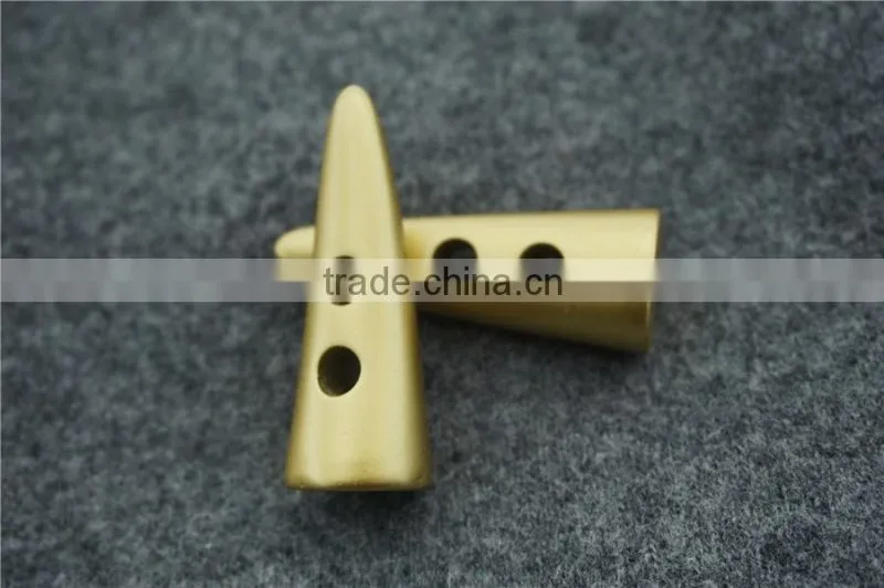 chinese gold matt horn toggle button for clothing