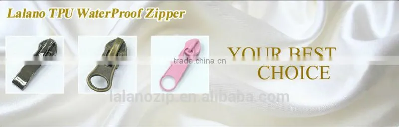 hotmelt welded splashwaterproof TPU-coated #8 nylon zipper chain for trolley bags and suitcase