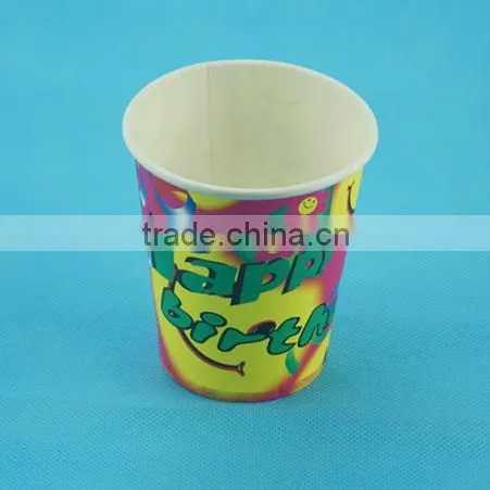 Cheap Disposable 9oz Single Wall Hot Custom Printed Paper Coffee Cups
