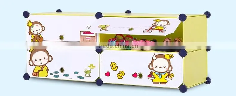 Newest cartoon design shoe storage box cabinet