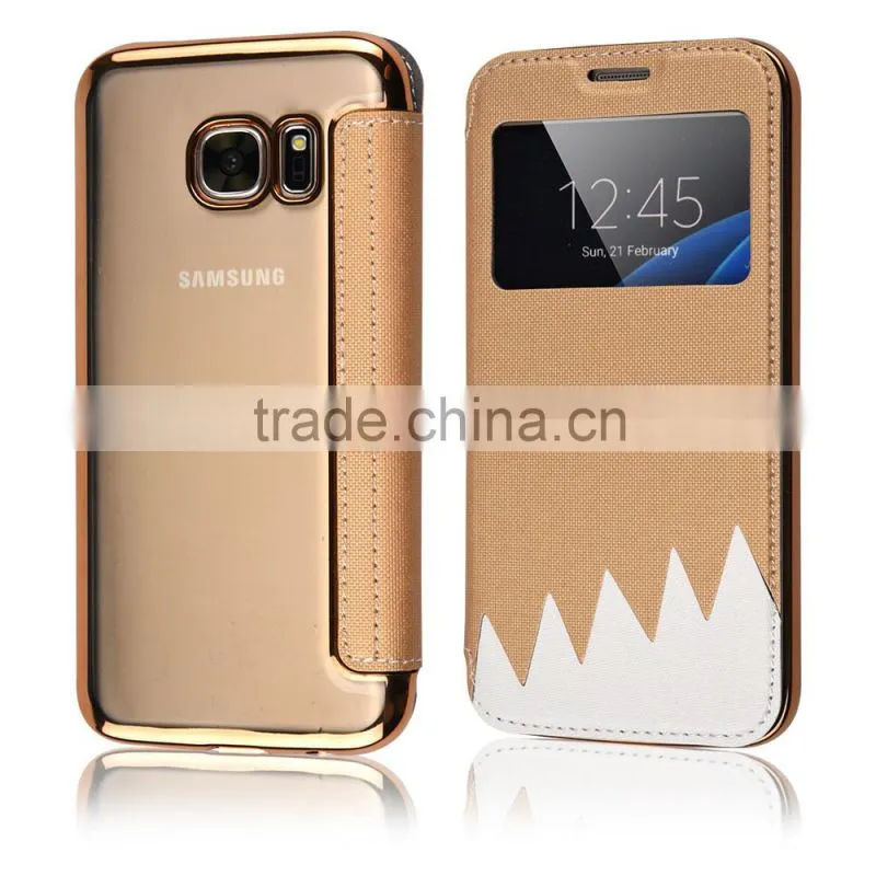 C&T Luxurious Gold Premium PU Leather PC Hard Shell Wallet Skin Hybrid Cover for Samsung Galaxy Note 7