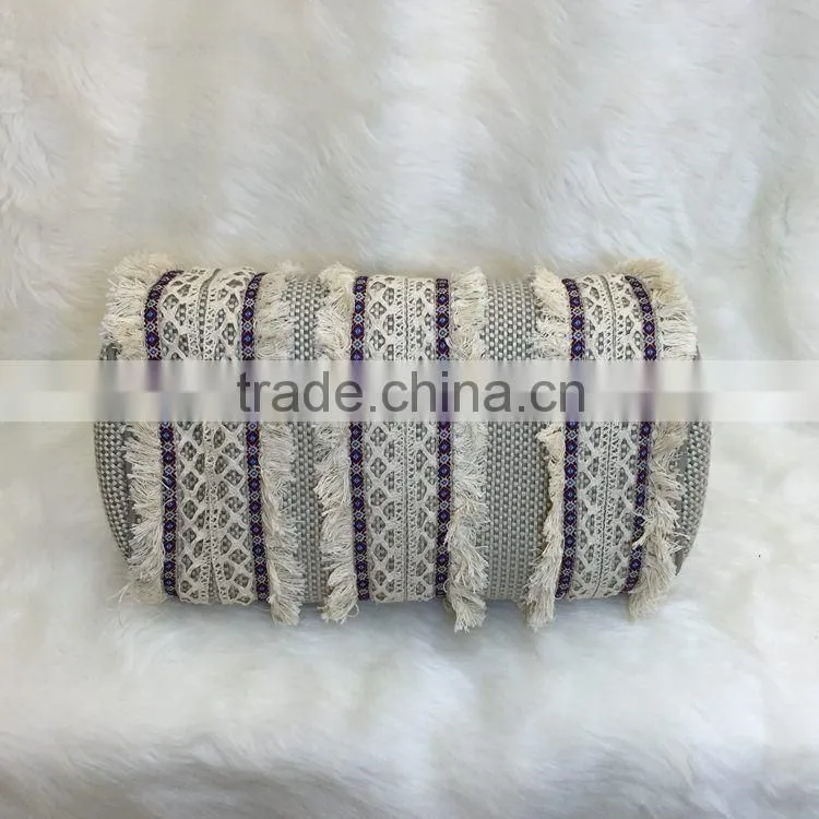 unique Draw-string ladies dinner party PU handbag with weaving material