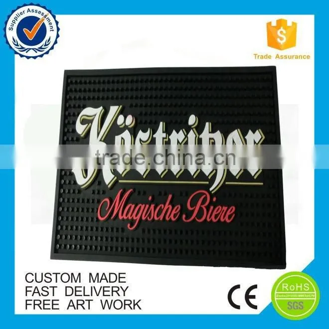 Top quality custom print logo soft pvc coaster
