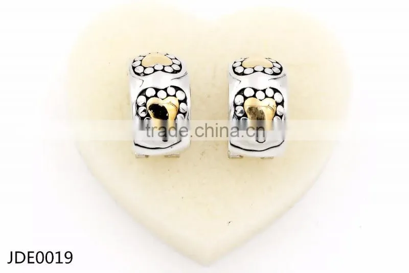 2016 new fashion wholesale Juyuan Double color plated whole sales earrings