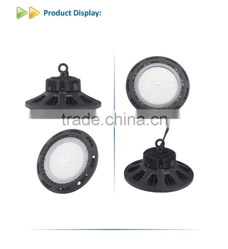 160W LED UFO Highbay with EU Standard Plug and 1.5 Meter Wire