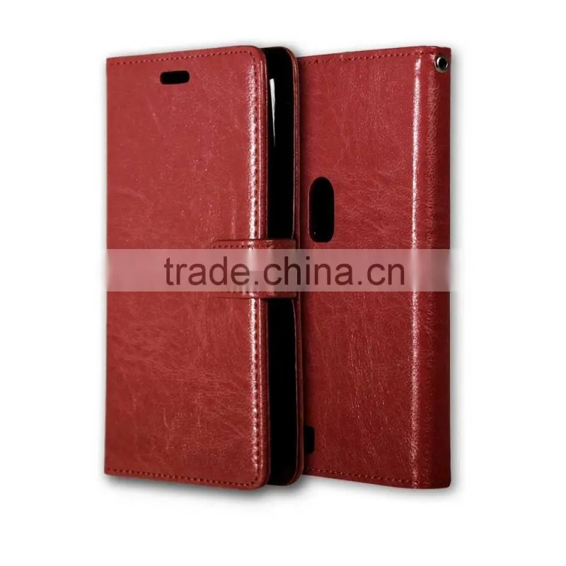 Hot sale PU Leather Mobile Phone Flip Wallet Kickstand Case for ASUS Zenfone ZOOM ZX551ML