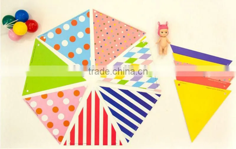 custom printing triangle flag bunting design