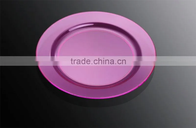 6"Disposable Plate For Party,Plastic Round Dinner Plate with Silver Coated