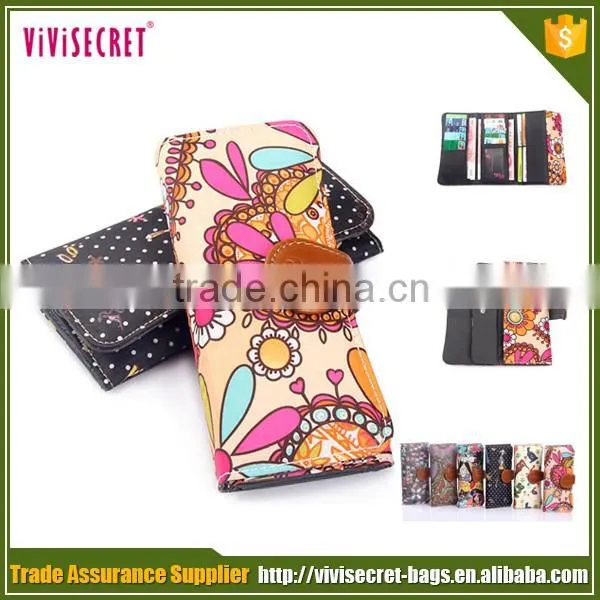 China OEM online famous brands flower print school girl document wallet
