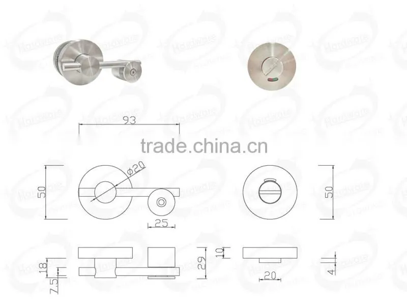 Stainless steel Bathroom or WC Thumb-Turn Indicator