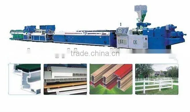 High output! wpc PVC Plastic window profile machine / plastic profile extrusion machine