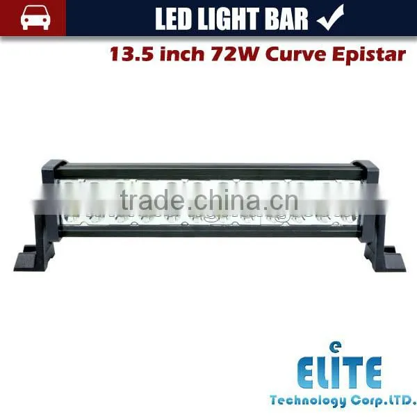 13.5 inch 72w offroad curve led light bar for trucks jeep