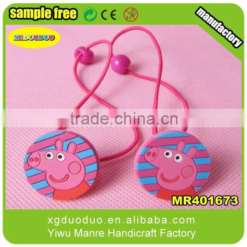 New design happy girl elastic hair band/hair rubber band