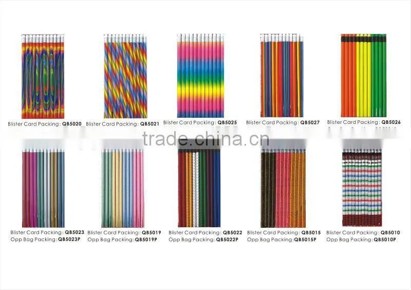 Blister Card Packing Colorful Surface Color Pencil/color pencil set/wooden color pencil