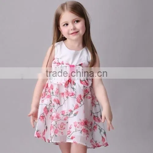 2016 flower Princess dress modern children dress one piece baby latest children dress designs