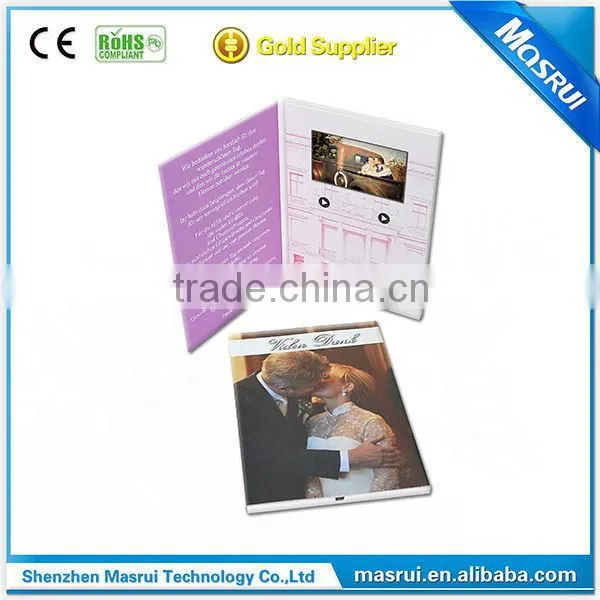 2015 Newest 4.3 "LCD Wedding greeting cards ,Video Wedding Card for Wedding Invitation