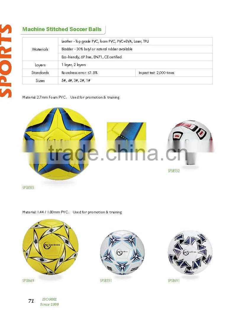 Zhensheng soccer ball machine making