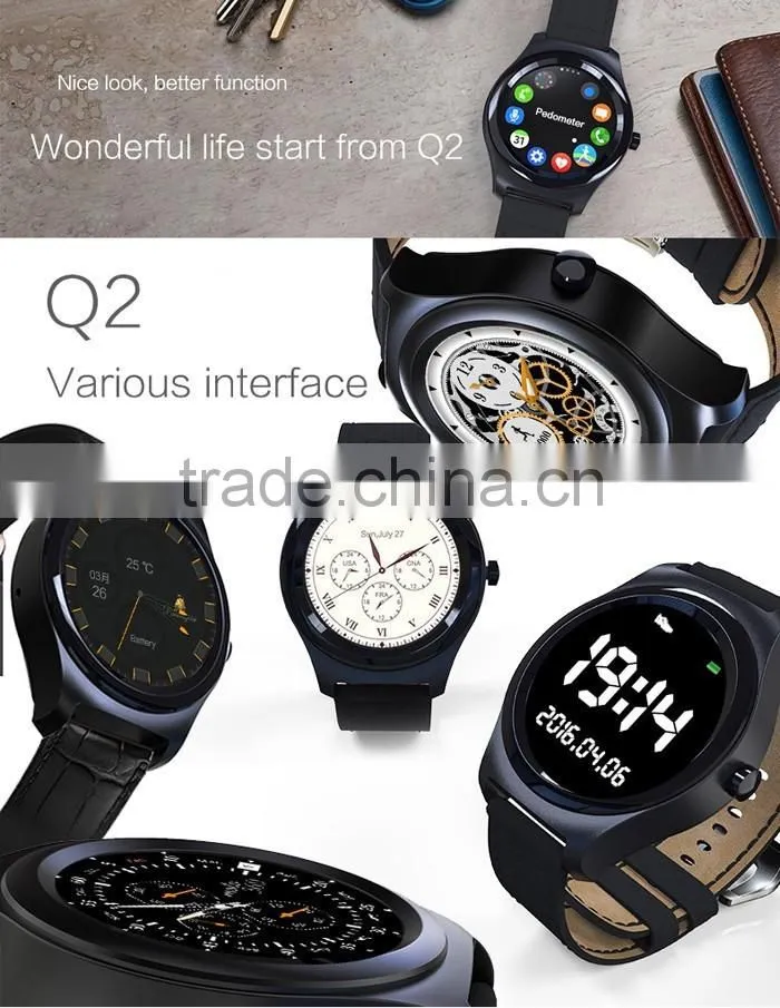 All-in-1 Smart watch for Cell Phone smart phone Android OS with Heart Rate monitor