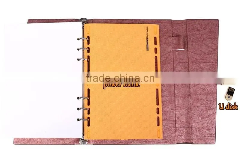 Plaro fashion U disk battery loose-leaf notepad paper notebook