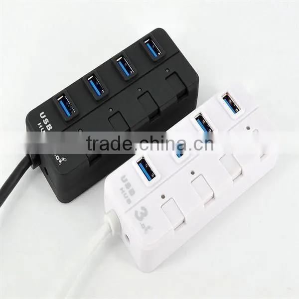 Plug and play Super Speed 4-Port USB 3.0 HUB