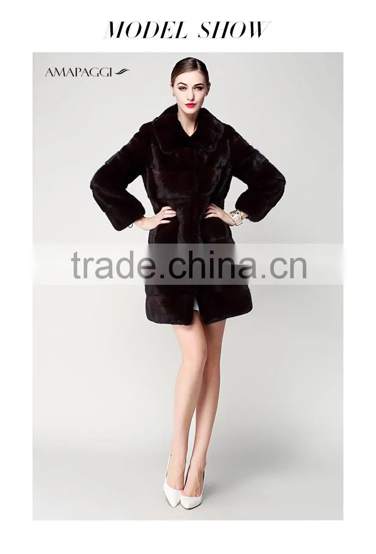 Factory custom made fur coat mink