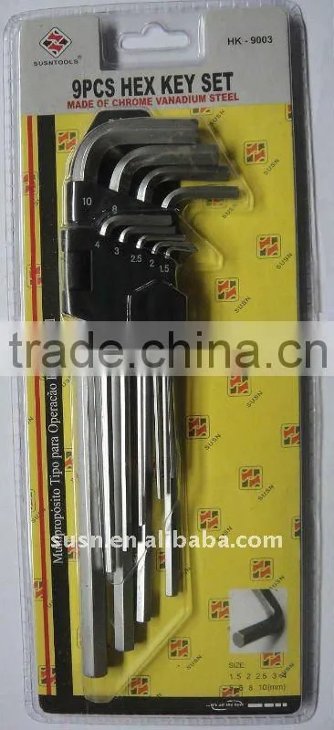 9 pcs hex key wrench