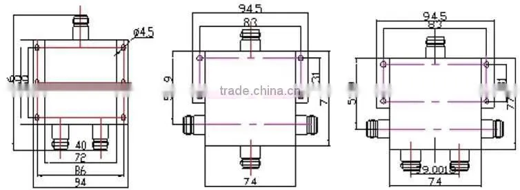 power splitter/divider(800-2500/800-2700/698-2700MHz, 50W, IN-F, 2/3/4 ways)