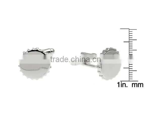 new design fashion stainless steel 16mm bottle cap cuff links