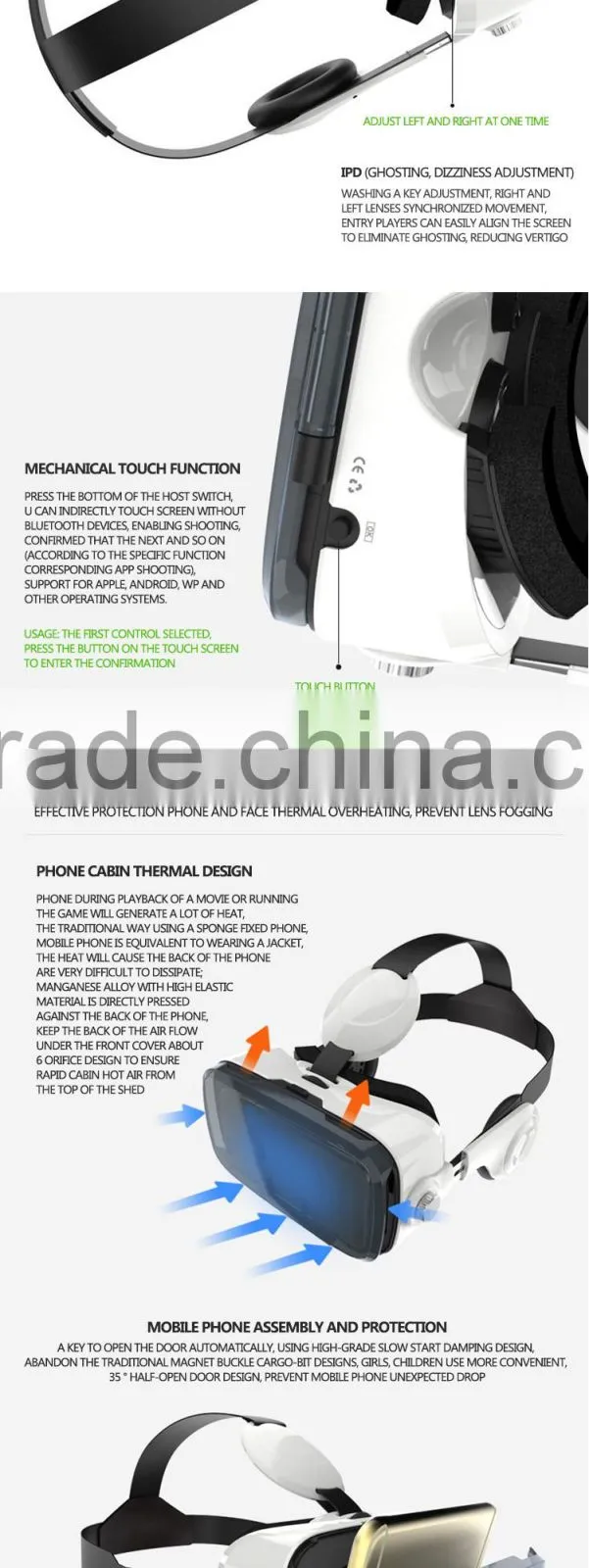 Best selling Smartphone vr Headset Virtual Reality Glasses VR box z4