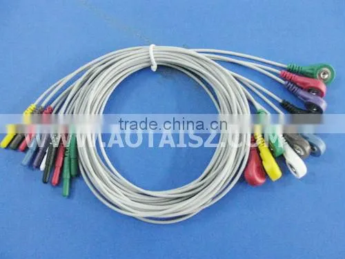 HOLTER 10-leadwires with snap Cable