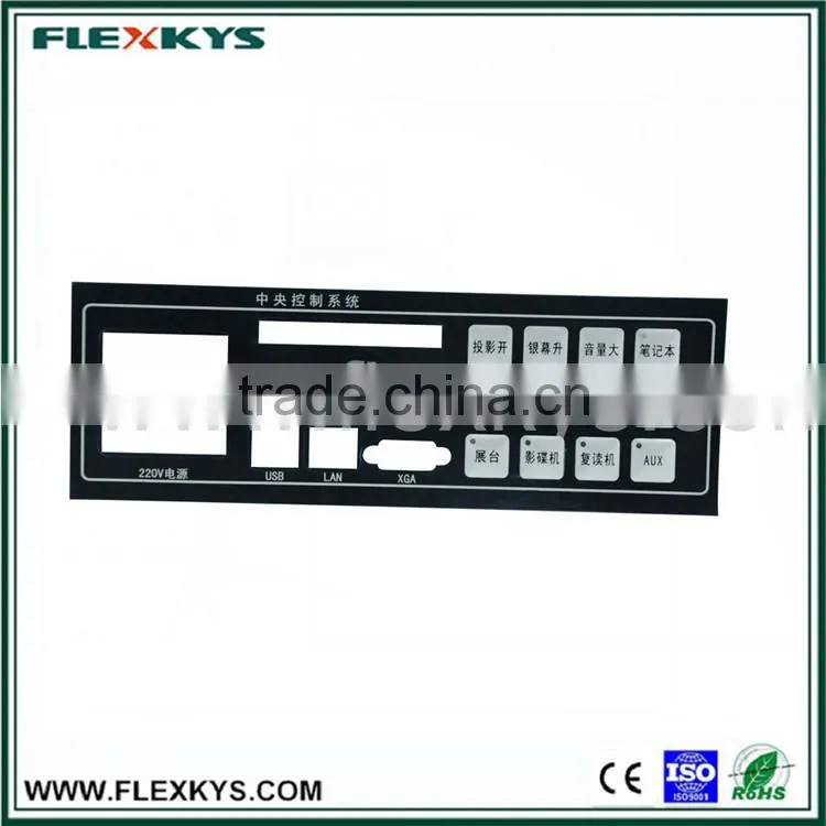 Grease Resistant Membrane Label with Glossy Surface for Central Control Equipment