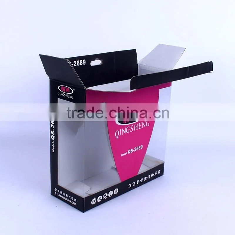 Professional logo printed color corrugated box price for headphone