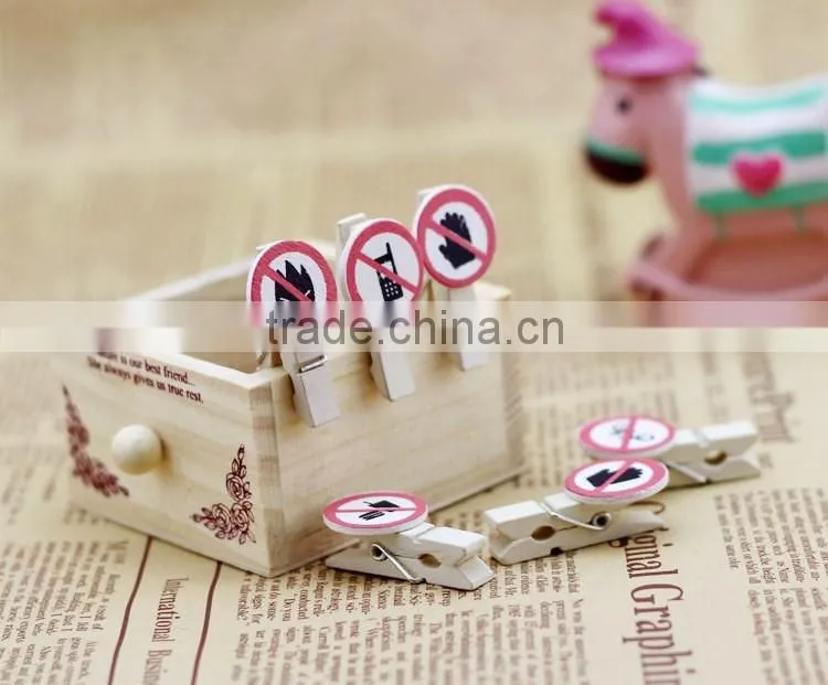 promotional gift custom paper clip/souvenir photo clip/school wooden book mark