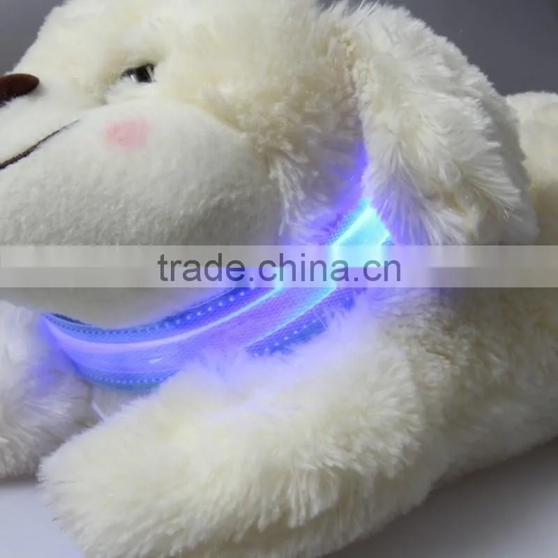 Glowing in dark led dog leashes and collars