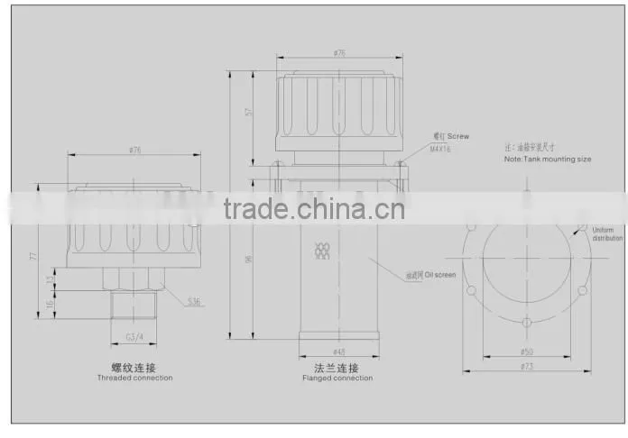 Stauff Hydraulic Metal Filler Breathers Cap Filter