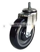 Light Casters and Wheel bolt stem plastic wheels for toys
