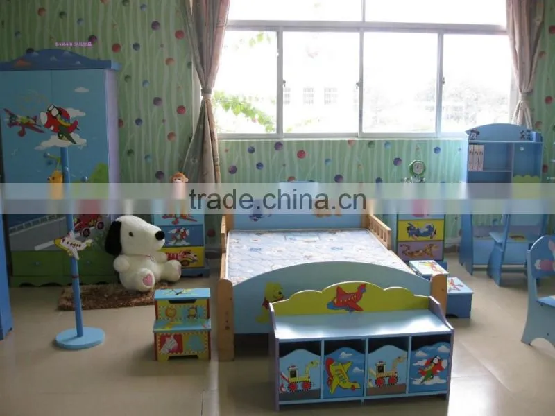 Children furniture girls bed boys bed Wooden kid princess bed bedroom furniture