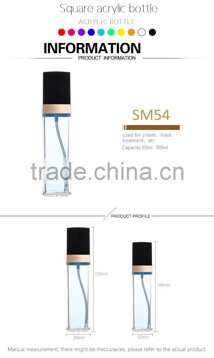 Acrylic fine mist spray pump bottle for perfume